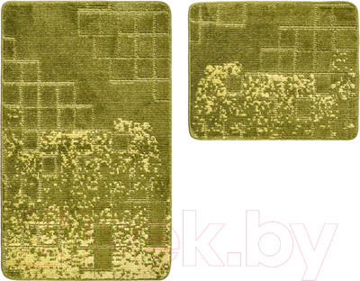 Набор ковриков для ванной и туалета Shahintex Vintage SH V001 60x100/60x50 / 455993 (зеленый 52)