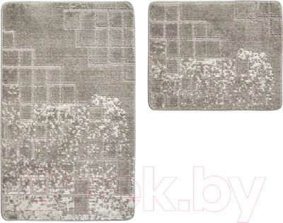Набор ковриков для ванной и туалета Shahintex Vintage SH V001 60x100/60x50 / 456037 (серый 50)