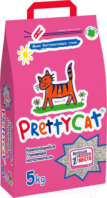 Наполнитель для туалета Prettycat Euro Mix комкующийся бентонитовый / 621267 (5кг)