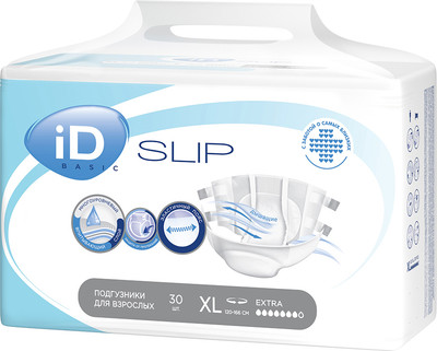 Подгузники для взрослых ID Slip Basic (XL, 30шт)