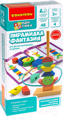Игра-головоломка Bondibon Бондилогика Пирамидка Фантазия / ВВ6153