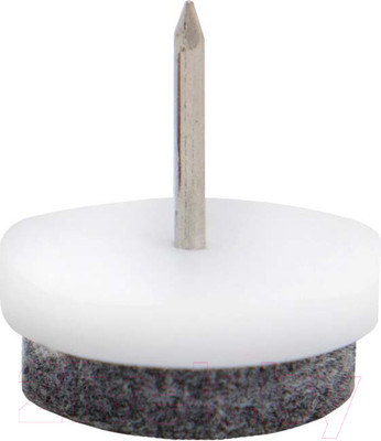 Подпятник для мебели AKS С гвоздем и фетром (10шт, белый)