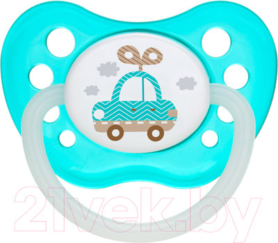 Пустышка Canpol Toys латексная анатомическая / 23/261 (голубой, со светящимся колечком)