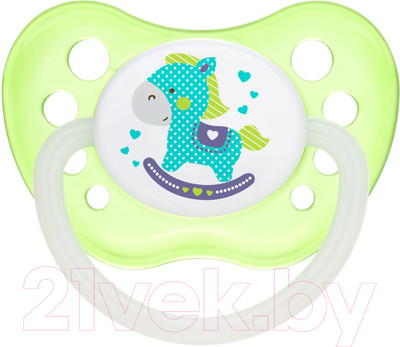 Пустышка Canpol Toys латексная анатомическая / 23/261 (зеленый, со светящимся колечком)