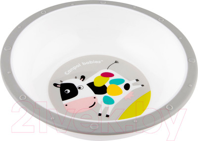 Тарелка для кормления Canpol Коровка / 4/416 (270мл)