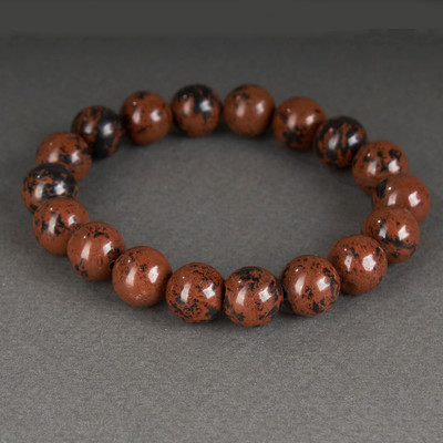 Браслет Wolves Элитный Обсидиан 40661 (р.19)