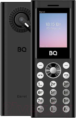 Мобильный телефон BQ 1858 Barrel (черный/серебристый)