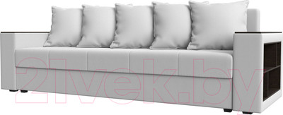 Диван Лига Диванов Дубай Лайт полки справа / 114335 (экокожа белый)