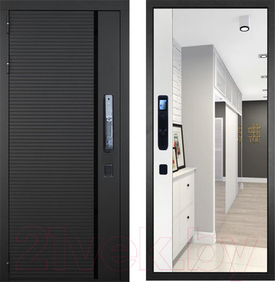 Входная дверь ГРАНИТ Пиано Смарт 75 (96x207, левая)