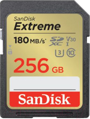 Карта памяти SanDisk Extreme SDXC 256GB (SDSDXVV-256G-GNCIN)