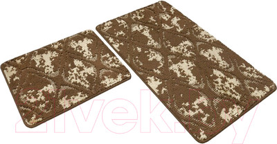 Набор ковриков для ванной и туалета Shahintex Vintage SH V002 50x80/50x50 / 458666 (шоколадный 37)