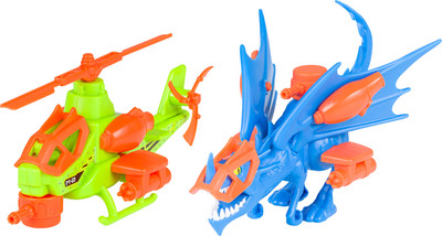 Вертолет игрушечный Nikko Snap'n Play Синий дракон vs зеленый вертолет / 20302