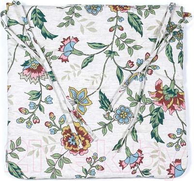 Подушка на стул Rusdecor Льняная Цветы