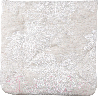 Подушка на стул Rusdecor Льняная Листья (серый)