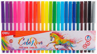 Фломастеры Deli ColoRun / EC10023 (24шт)