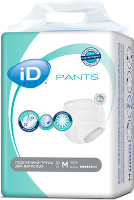 Трусы впитывающие для взрослых ID Pants Basic M (10шт)