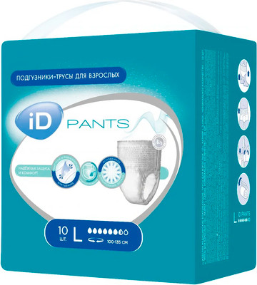 Трусы впитывающие для взрослых ID Pants L (10шт)