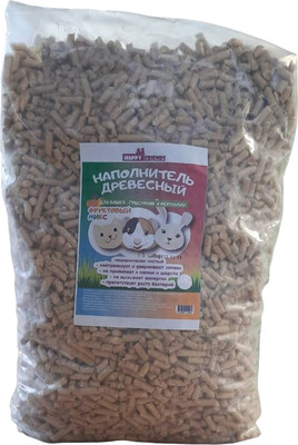 Наполнитель для туалета Happy Friends Фруктовый микс древесный (5л/2.10кг)