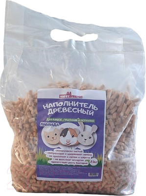 Наполнитель для туалета Happy Friends Лаванда древесный (5л/2.10кг)