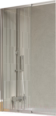 Стеклянная шторка для ванны BelBagno Luce-VF-11-100/145-C-Cr