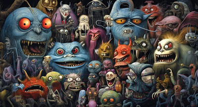 Фотообои листовые ФабрикаФресок Стильные Креативные Монстры / 951185 (180x100)