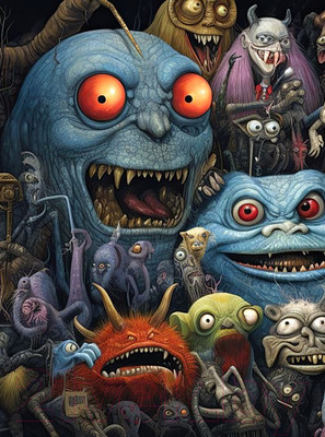 Фотообои листовые ФабрикаФресок Стильные Креативные Монстры / 952270 (200x270)