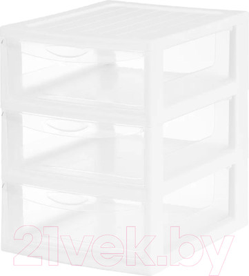 Органайзер для хранения El Casa 640509 (белый/прозрачный)