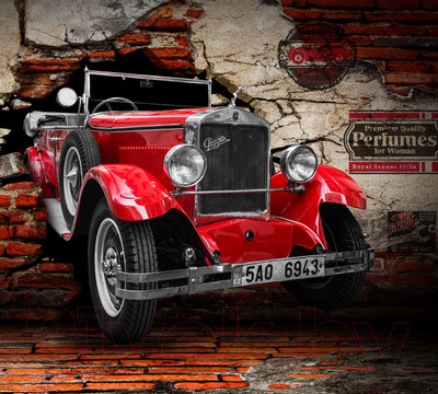 Фотообои листовые ФабрикаФресок Винтажный Автомобиль. Для Гаража / 1063270 (300x270)