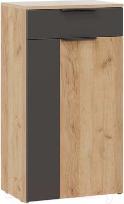 Тумба для обуви ТриЯ Асти НМ (дуб крафт золотой/антрацит)