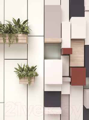 Фотообои листовые ФабрикаФресок Абстракция. Полки с Растениями / 1152270 (200x270)