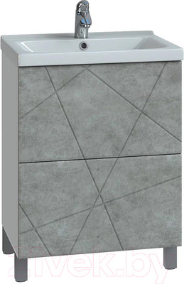 Тумба под умывальник Vigo Geometry 500-0-2 (бетон)