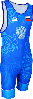 Трико для единоборств BoyBo Profi Gerb BT30 (5XL, синий)