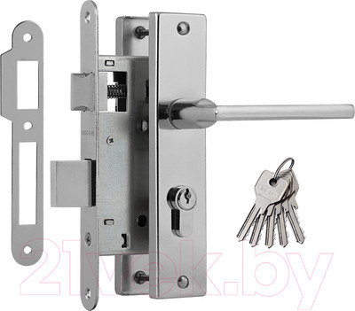 Замок врезной Нора-М 708К-55мм (хром)