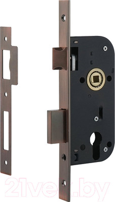 Корпус врезного замка Нора-М КЗВ-100 70мм (старая медь)