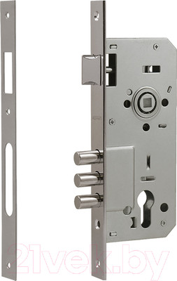 Корпус врезного замка Нора-М КЗВР-101 85мм (матовый никель)