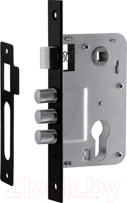 Корпус врезного замка Нора-М КЗВР-120 62мм (черный)