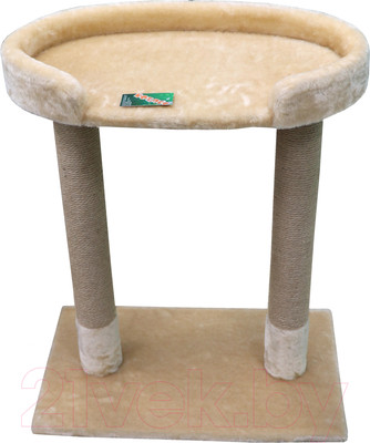 Лежанка-когтеточка Кот и Пёс Дуо / КД75Д (бежевый)