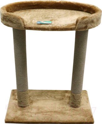 Лежанка-когтеточка Кот и Пёс Дуо / КД75Д (коричневый)