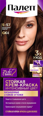 Крем-краска для волос Палетт Стойкая GK4 / 5-57 (благородный каштан)