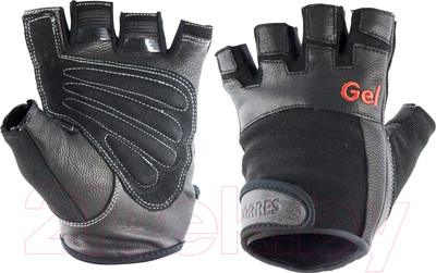 Перчатки для пауэрлифтинга Torres PL6049XL (XL, черный)