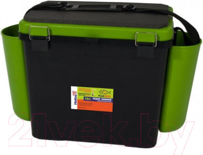 Ящик рыболовный Helios FishBox односекционный (19л, зеленый)