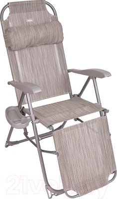 Складной шезлонг Ника КШ3/2 с полкой (муссон)