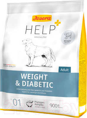 Сухой ветеринарный корм для собак Josera Нelp Weight&Diabetic Dog (900г)