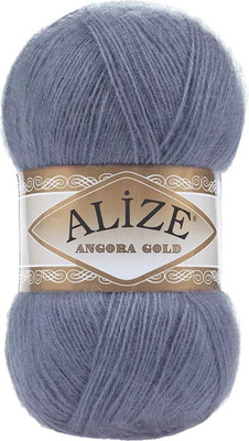 Пряжа для вязания Alize Angora Gold 20% шерсть, 80% акрил / 203 (550м, темный джинс)