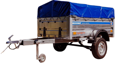 Прицеп для автомобиля Кремень Бизнес 2.0x1.3 (борт 50см, тент 30см)