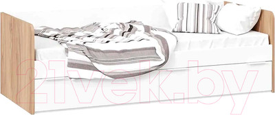 Кровать-тахта ТриЯ Порто ТД-393.12.01 80x200 (яблоня беллуно/белый софт)