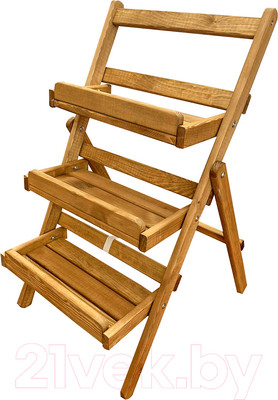 Стойка для цветов Dyatel Раскладная HF-012-OAK (дуб)