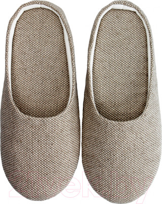 Тапочки домашние HOME Line 05Т-527 (р.39-40, однотонный, натуральный)