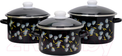 Набор кастрюль Эмаль Пушинки 2-3220/6