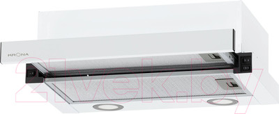 Вытяжка телескопическая Krona Kamilla 500 T / КА-00007310 (белый)
